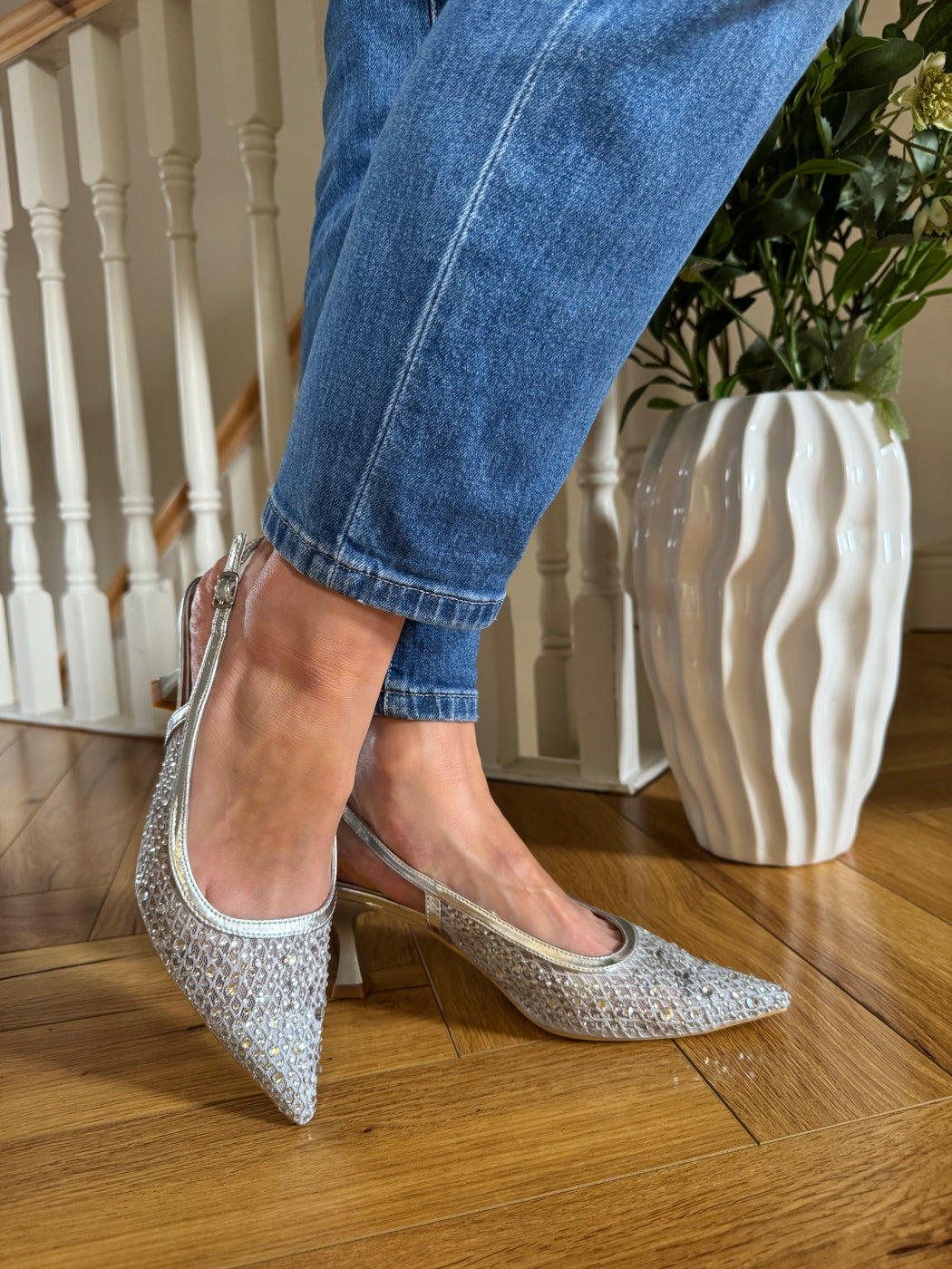 Warrenwood Silver Gem Sandals