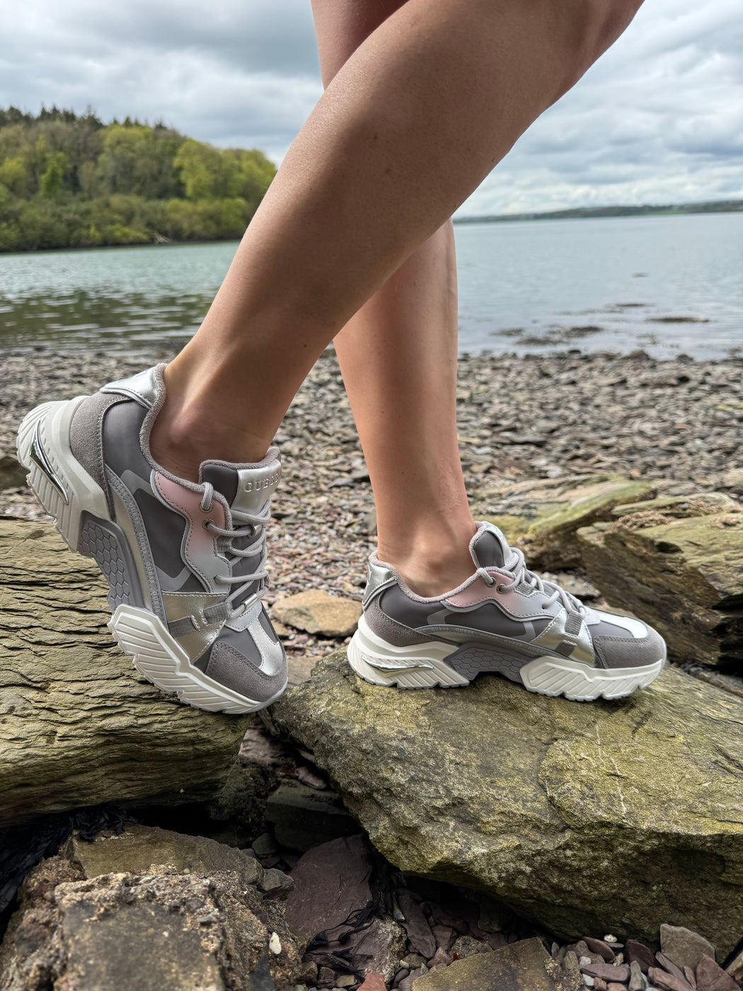 Guess Silver Shine Runners. FLJCR7LEL12
