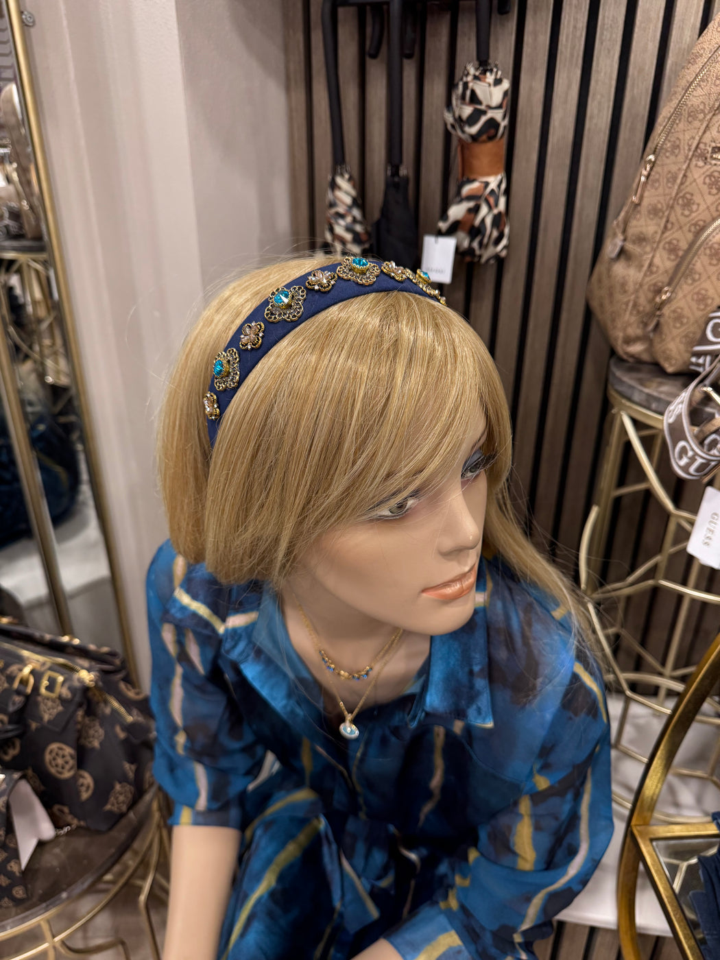 Zora turquoise stone hairband