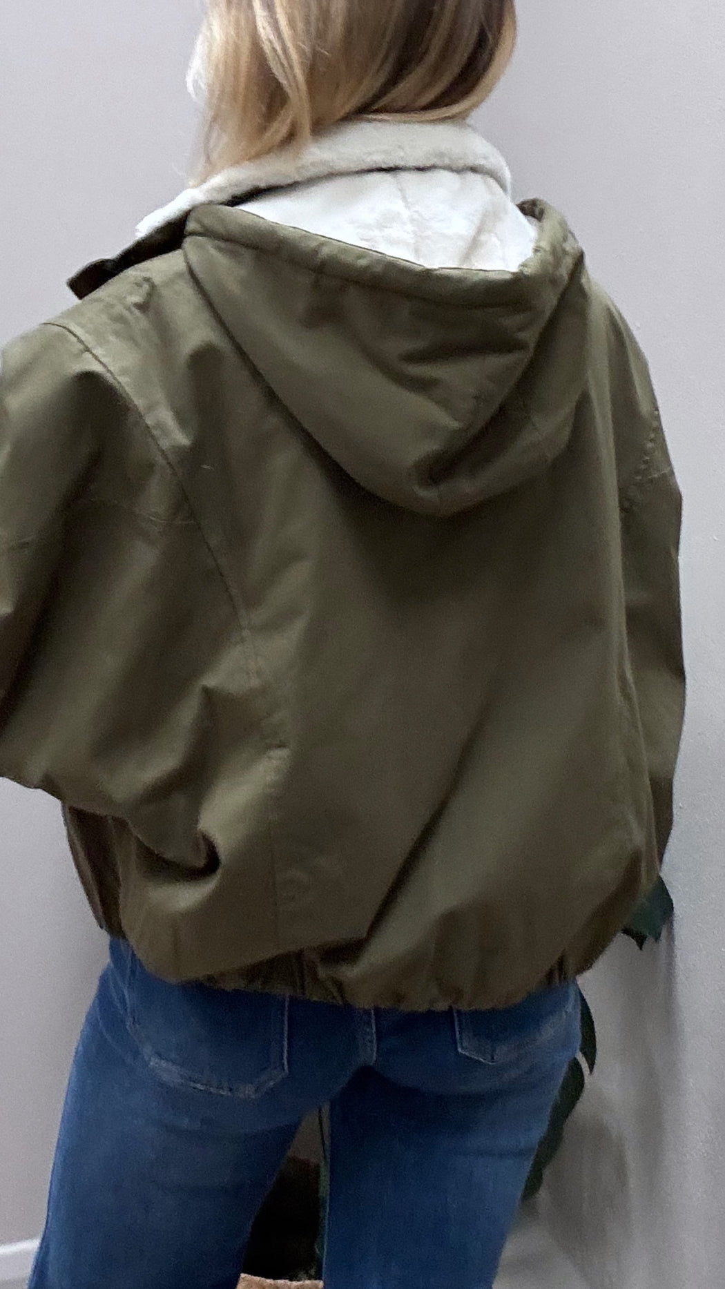 Goose fur lined jacket