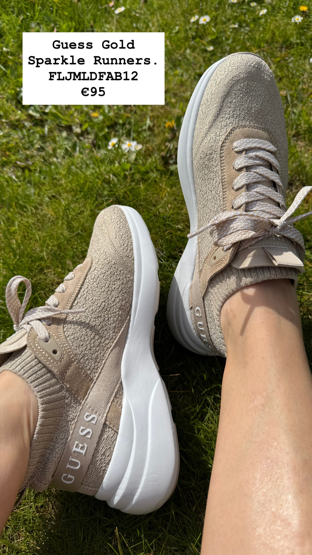 Guess Gold Sparkle Runners. FLJMLDFAB12