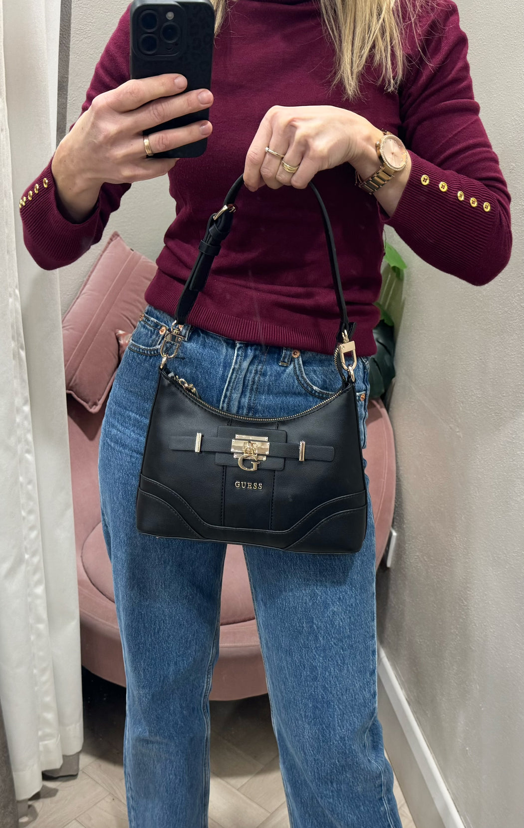 Guess Black GREYSON Bag. BG920618