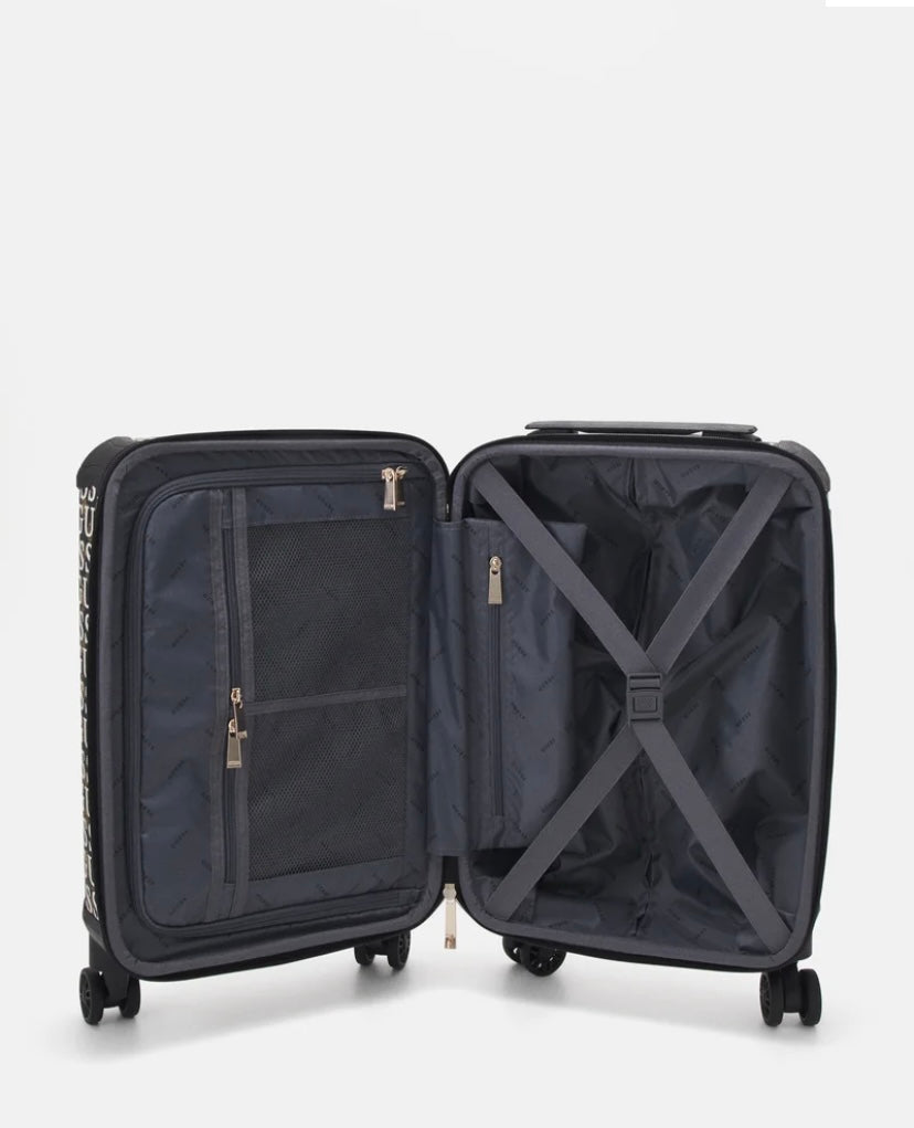 Guess stark brown multi logo trolley case e9270963