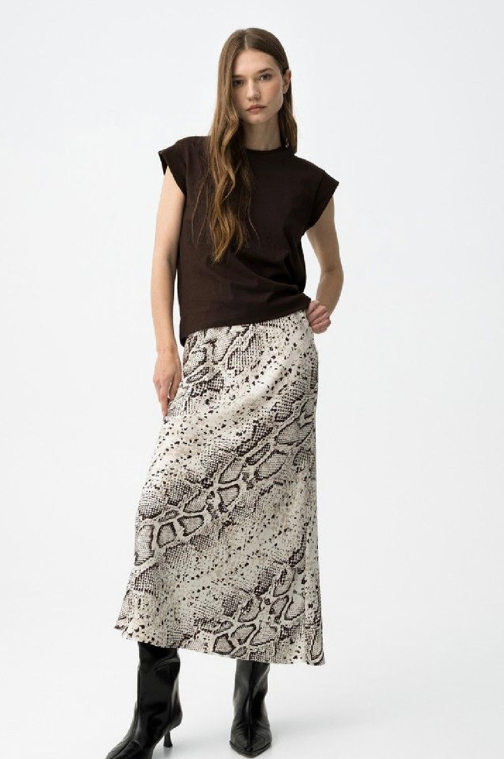 Kansas python midi skirt