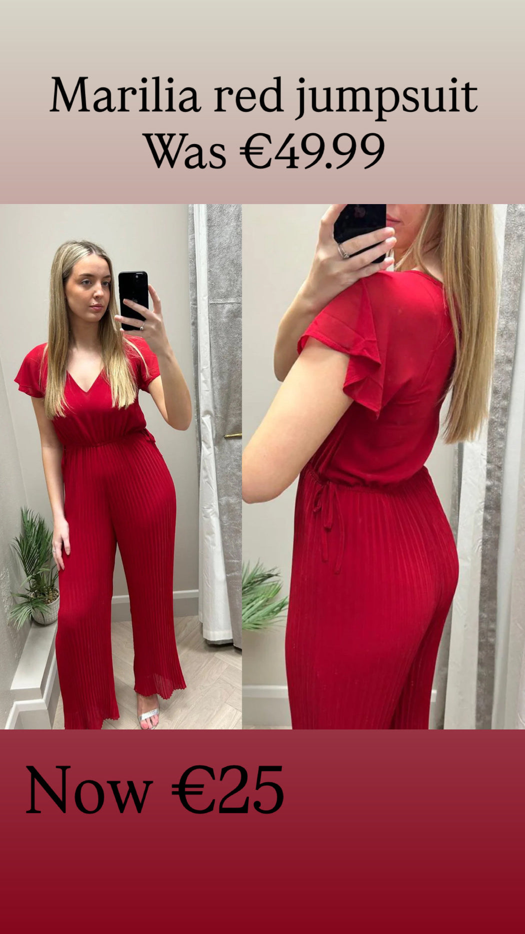 Marilia red jumpsuit