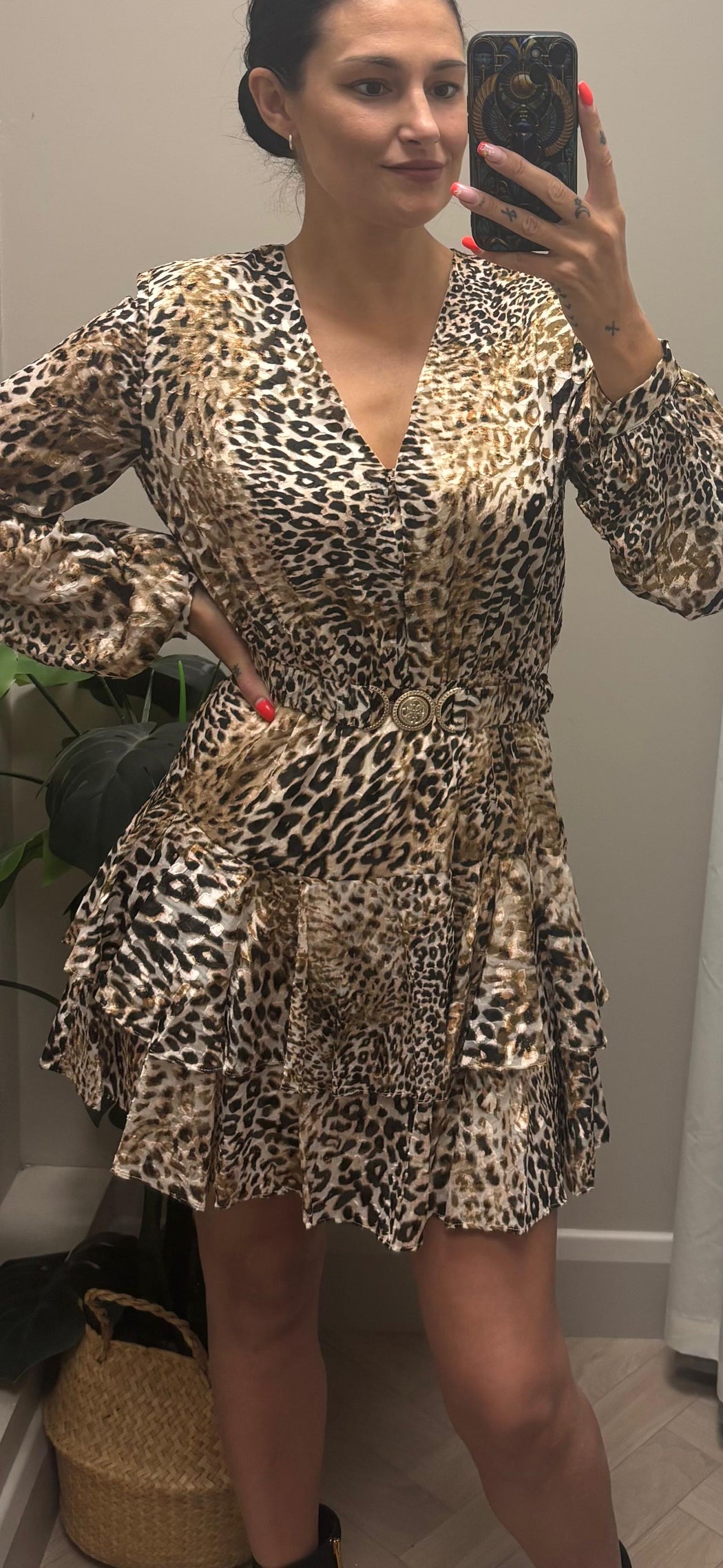Guess leopard Clarisse flare dress
