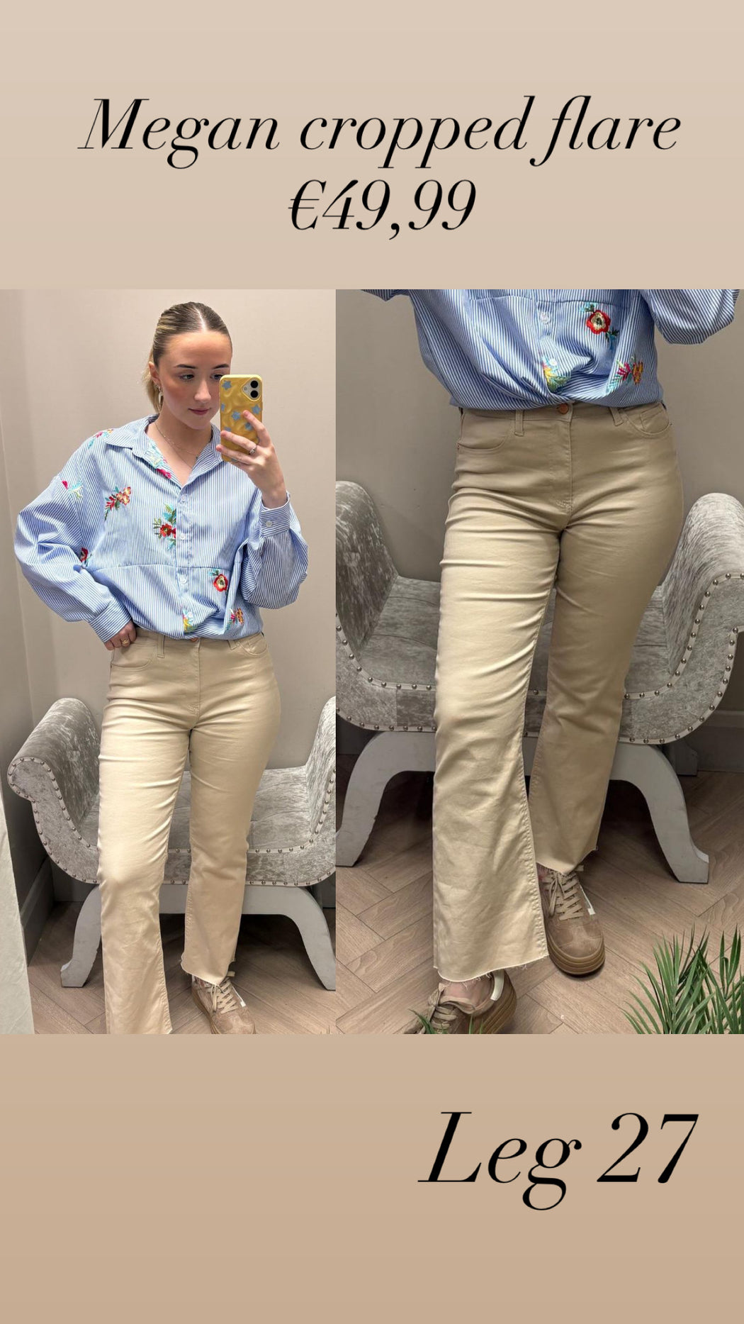 Megan cropped flare