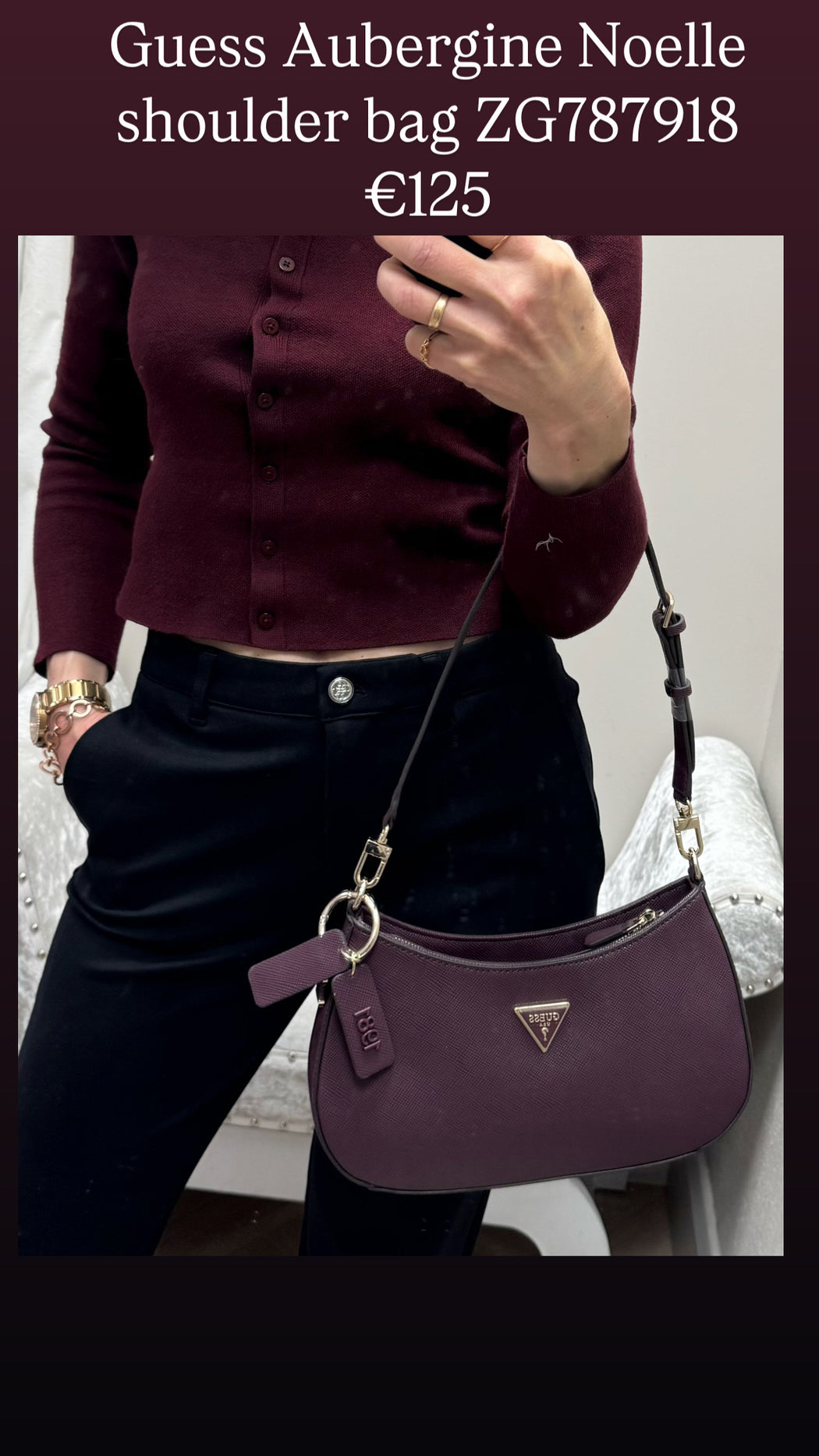 Guess Aubergine Noelle shoulder bag ZG787918