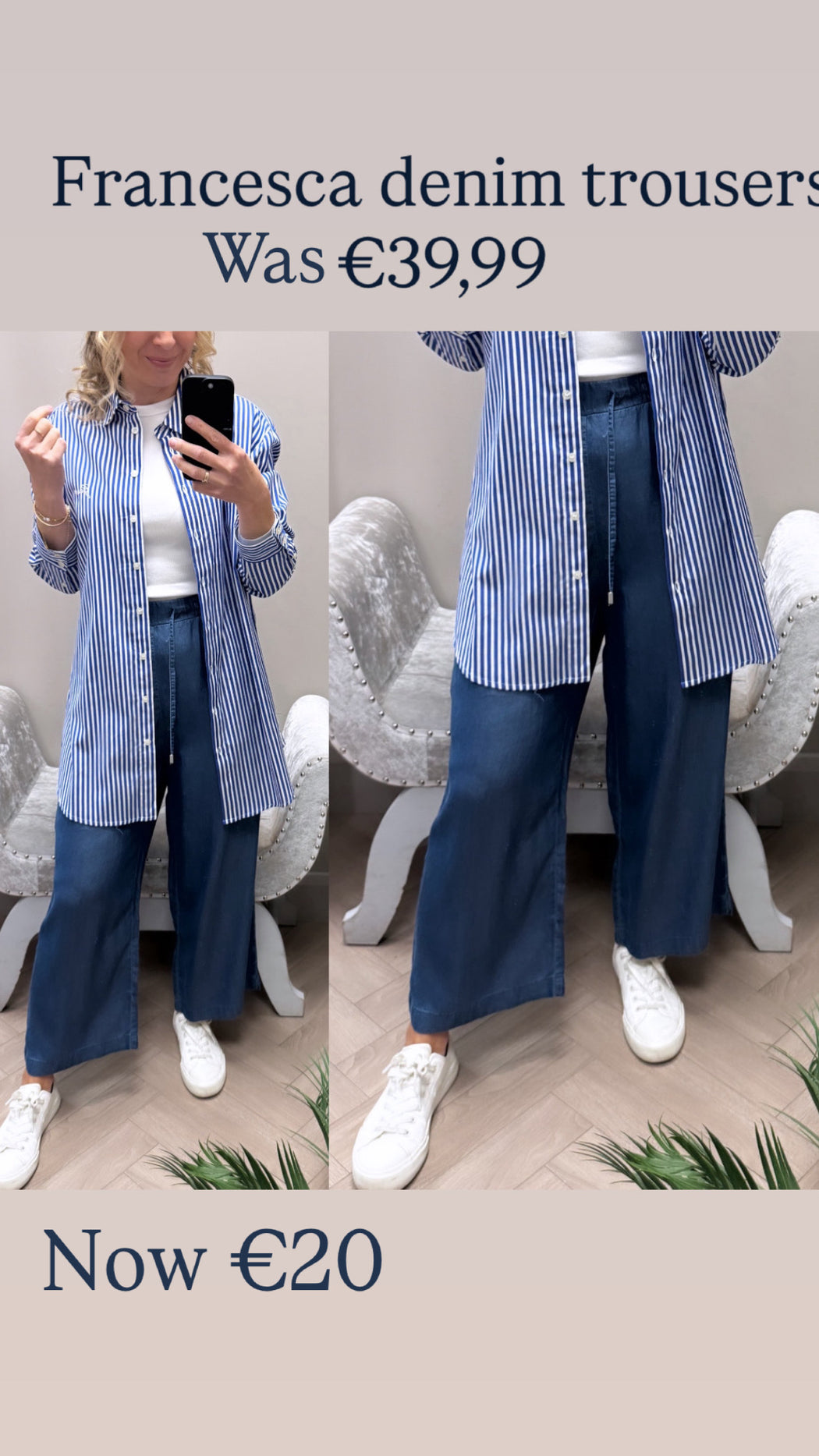 Francesca denim trousers