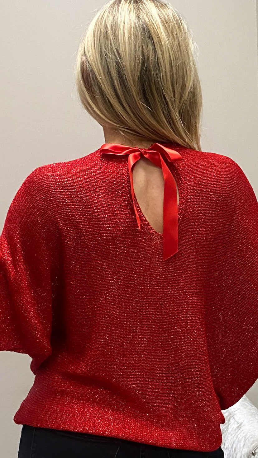 Red Bow knit