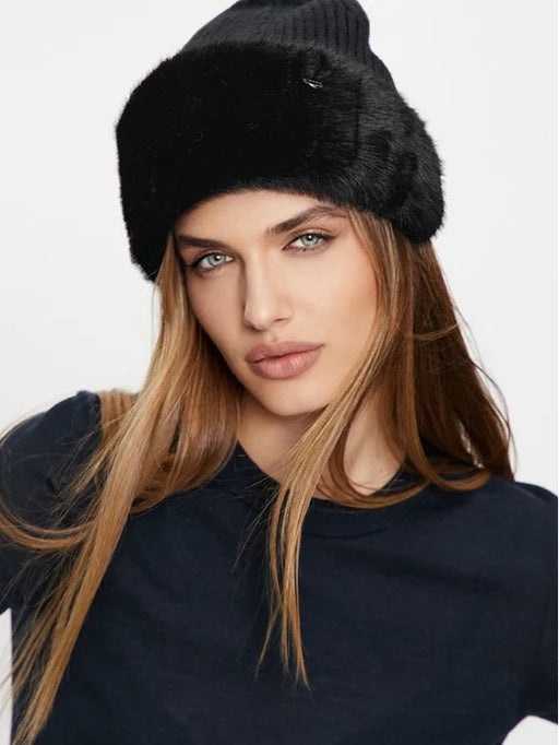 Guess faux fur black hat AW5209POL01-BLA