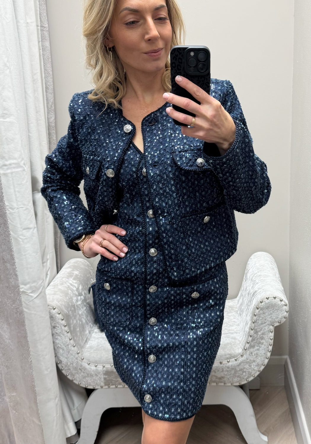 Guess denim sequinned  dress w5bk41d0771