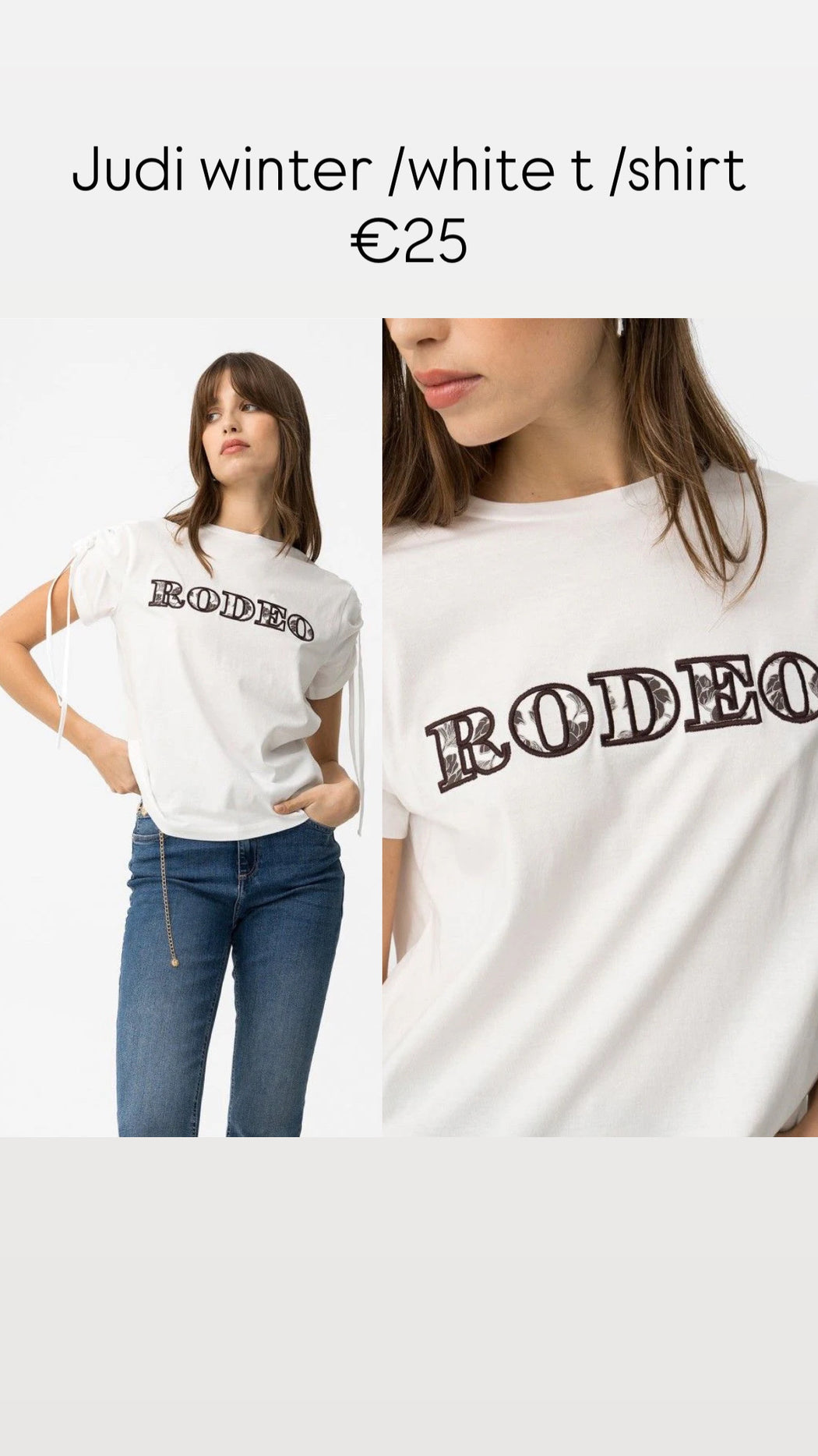 Judi winter /white t /shirt