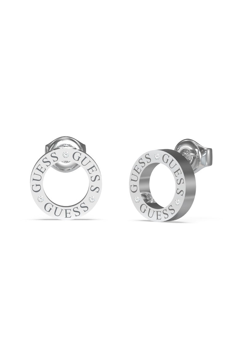 Jube03173 guess silver circle lights earrings