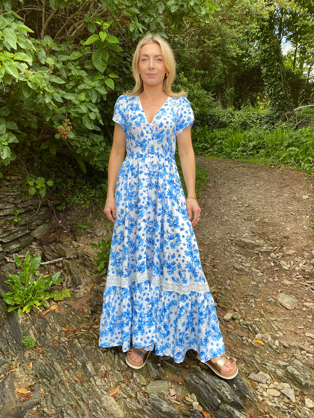 Indiana blue print maxi