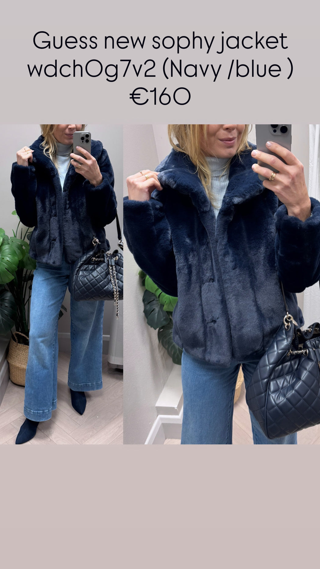 Guess new sophy jacket wdch0g7v2   (Navy /blue )