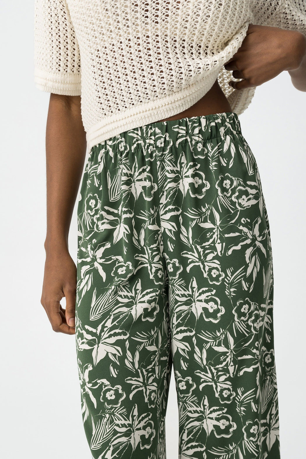 Nolita green print trousers