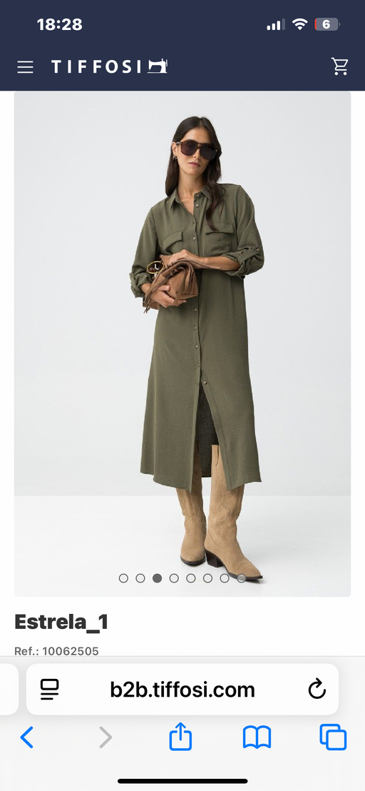 Estrela khaki midi dress