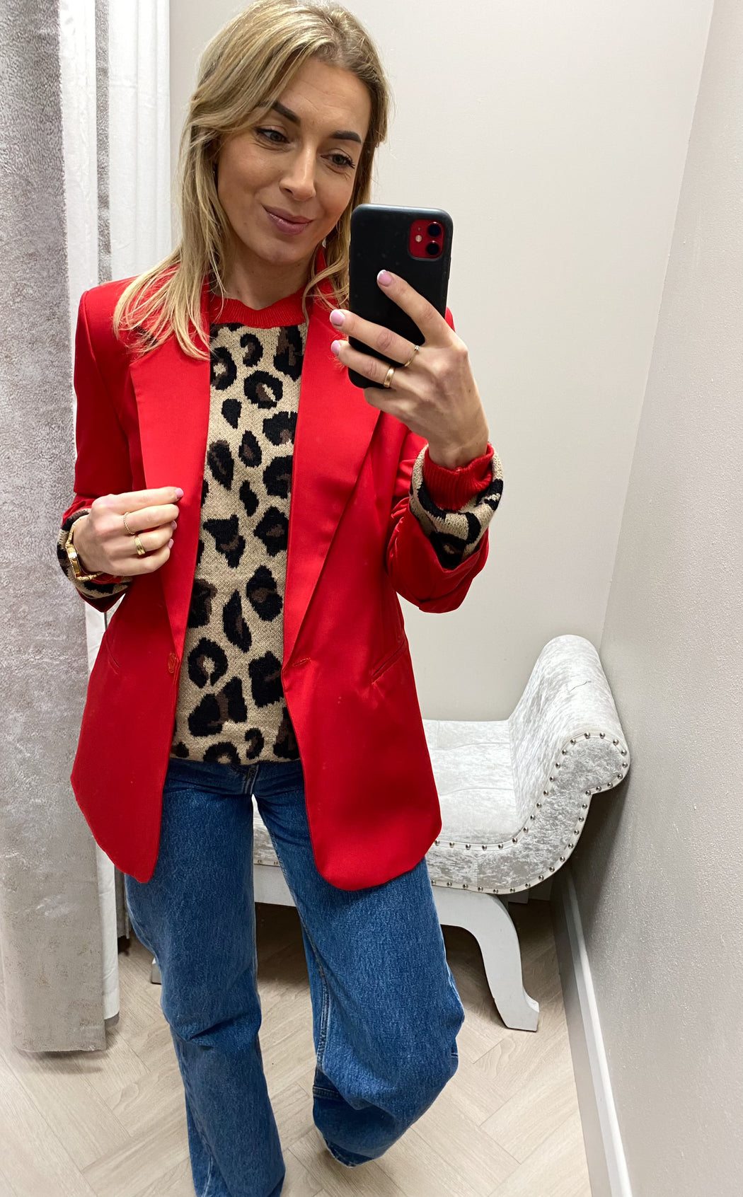 Red Ellie blazer