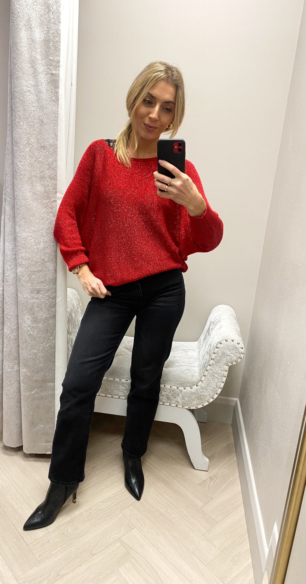 Red Bow knit