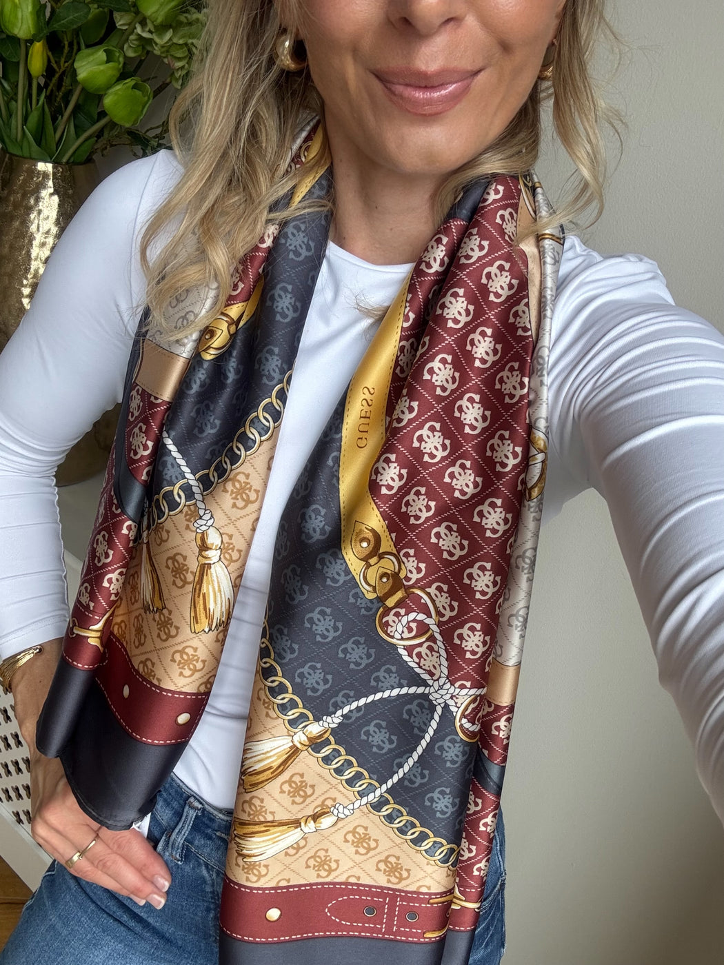 Guess multi 4G logo aw5343pol03-blu scarf