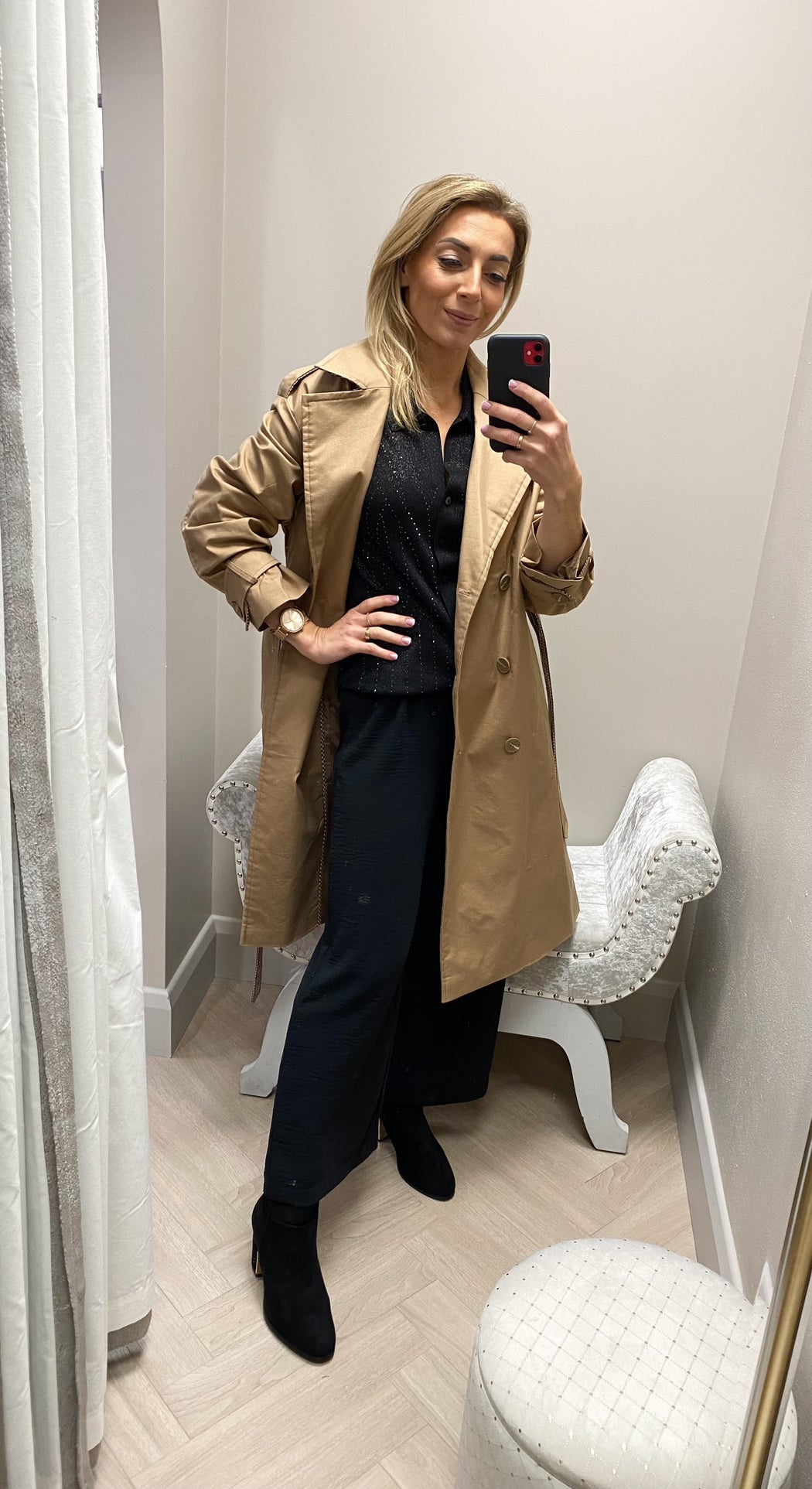 Mega trench camel jacket