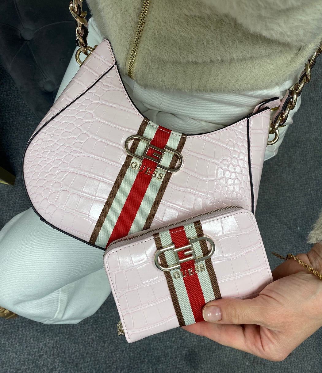 Pg930712 guess pale pink nelka  shoulder / crossbody bag