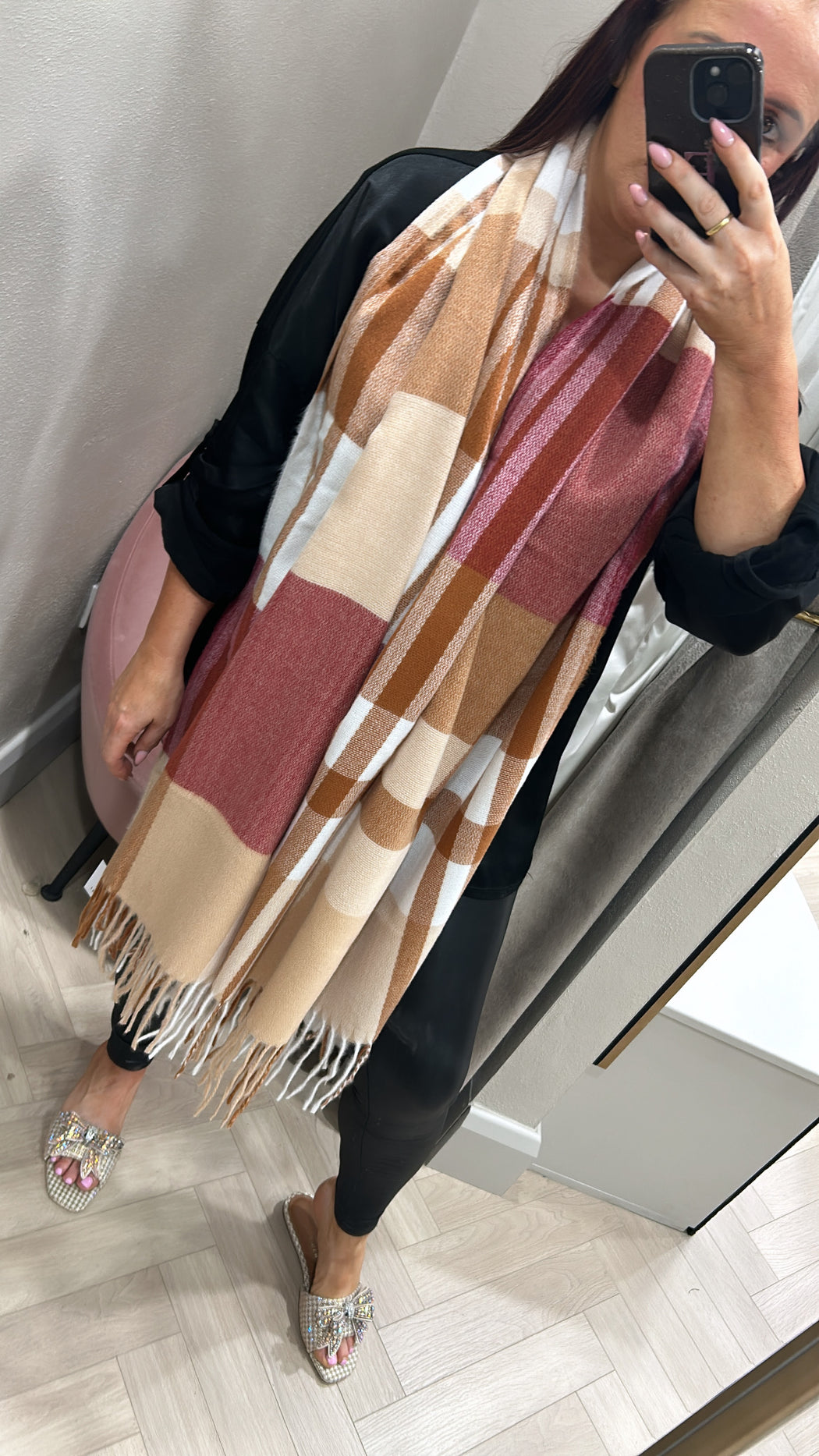 Olivia rust multi scarf