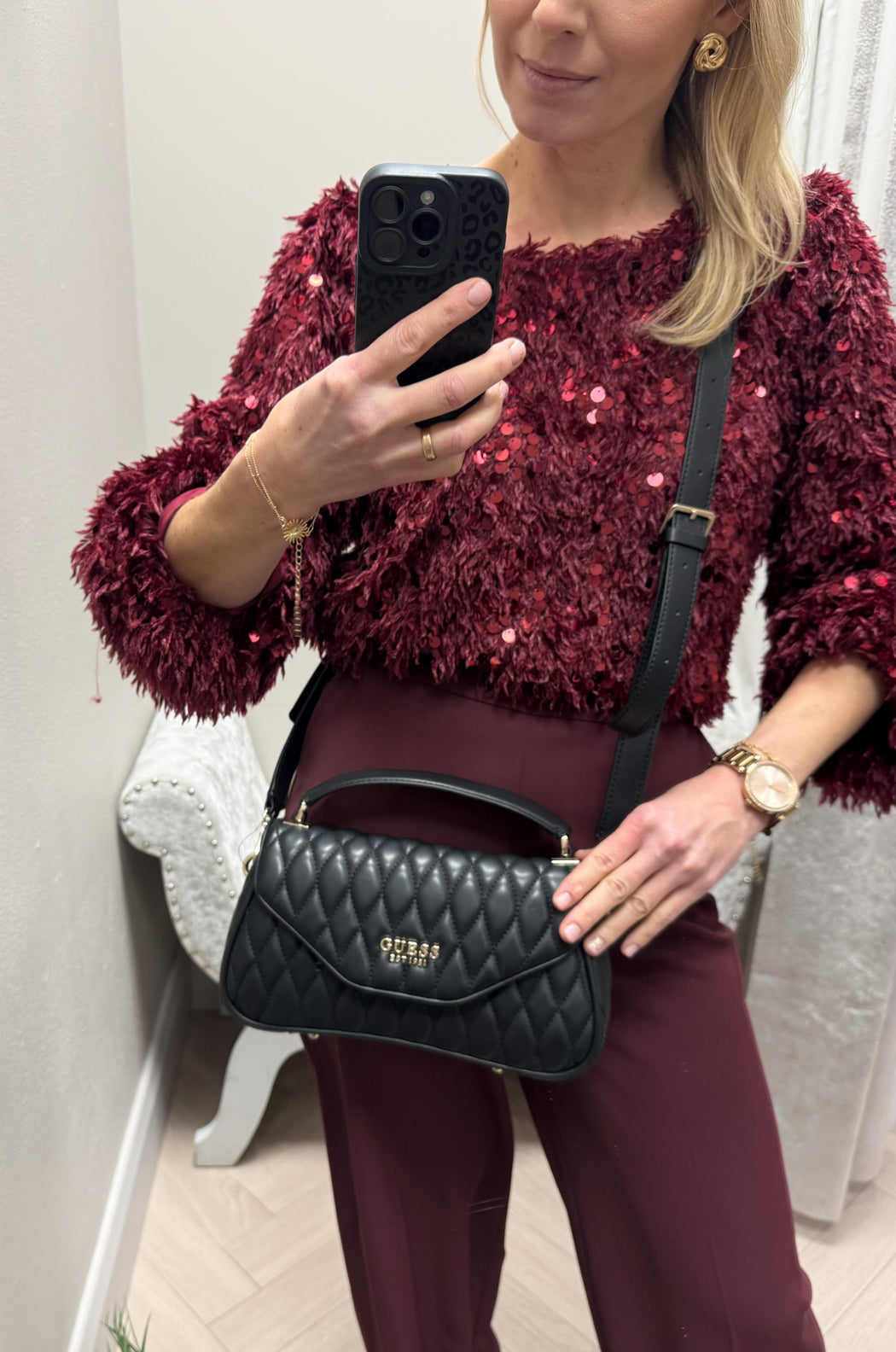 Guess QG812220 BLACK VALLA bag