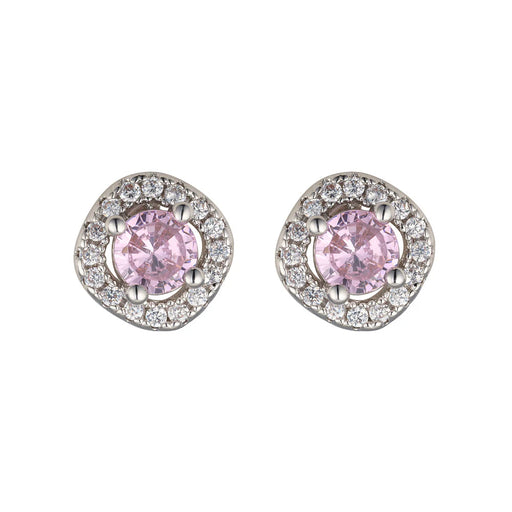 S259etr IVANNA PINK CZ EARRINGS