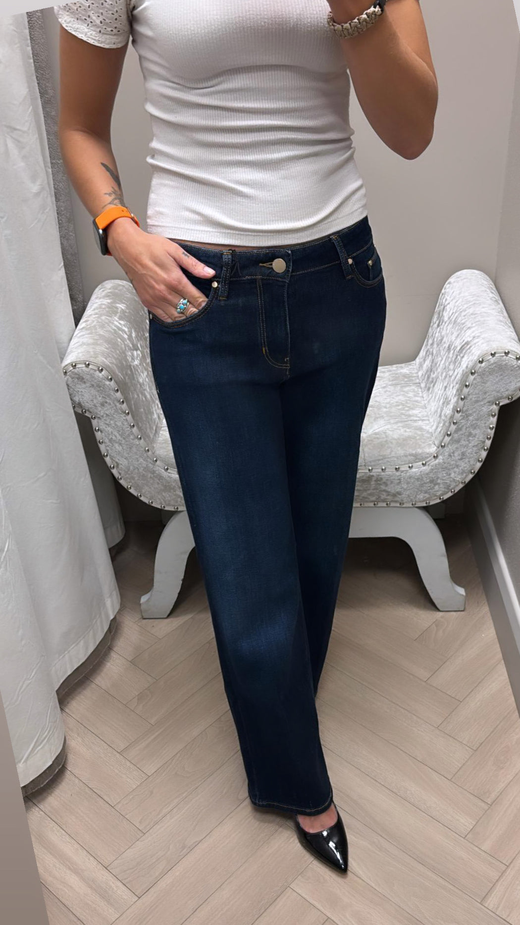 Guess palazzo mid wide leg jeans W5BA96D4U54