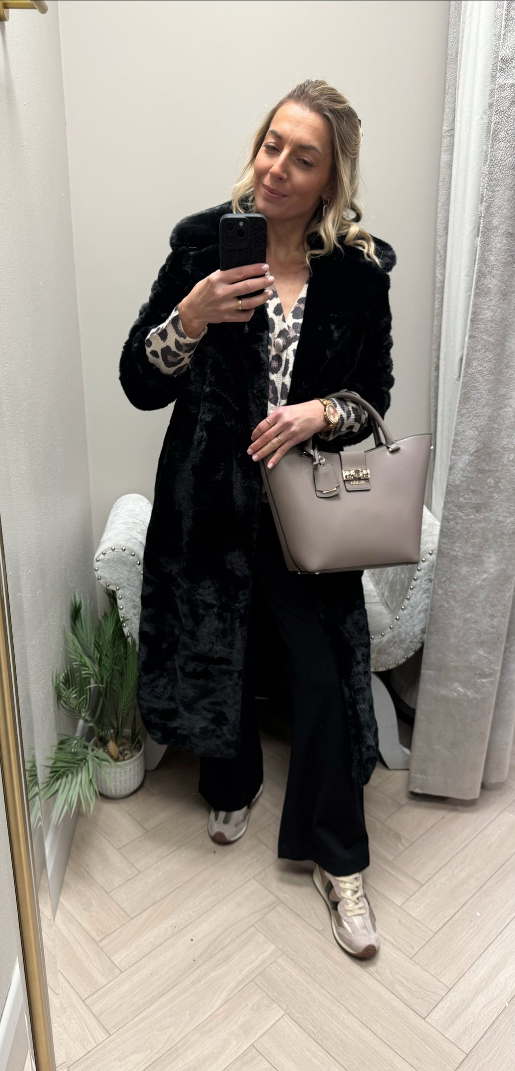 Ketarina faux fur black jacket