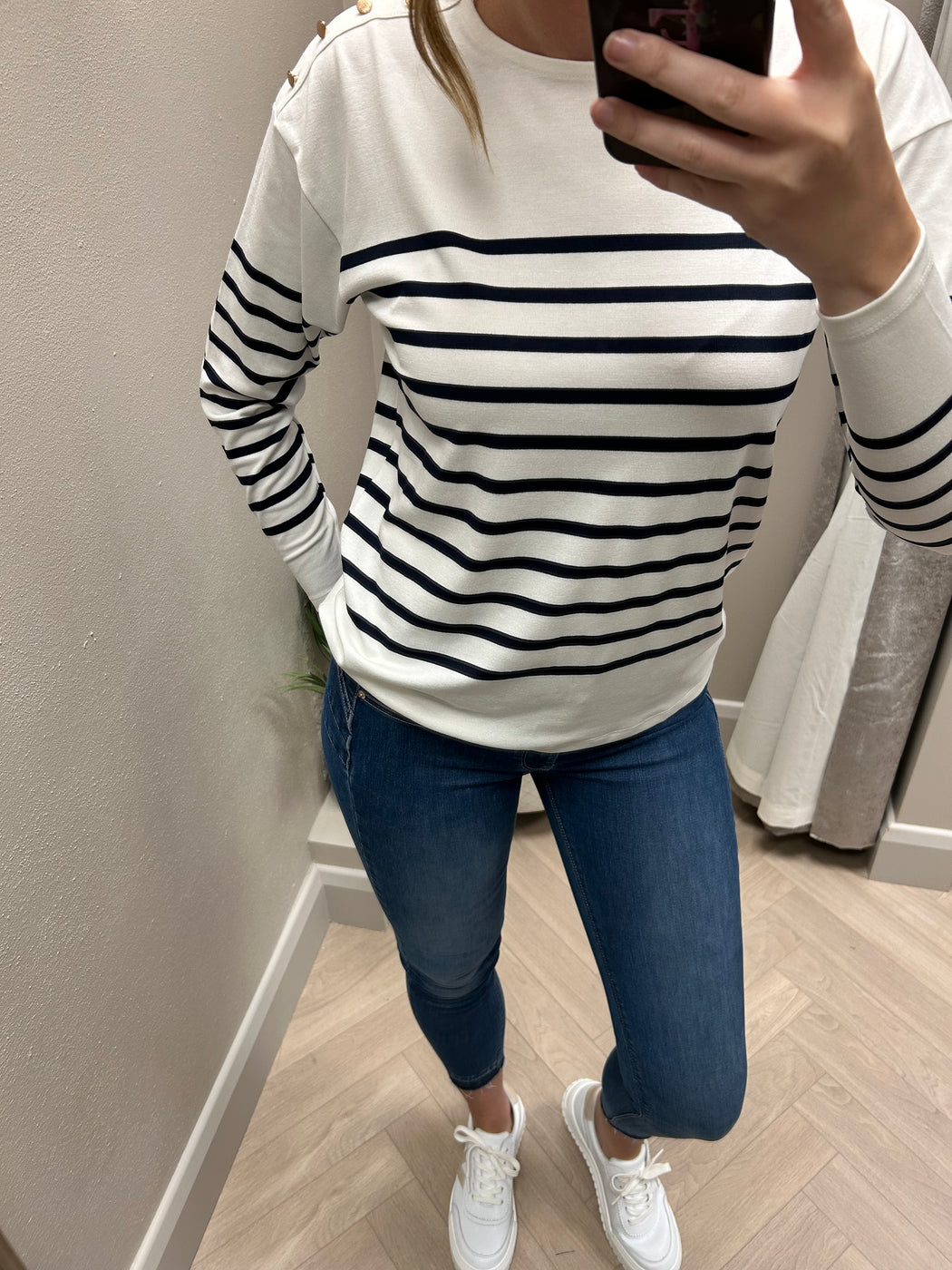 Venice stripe long sleeve top