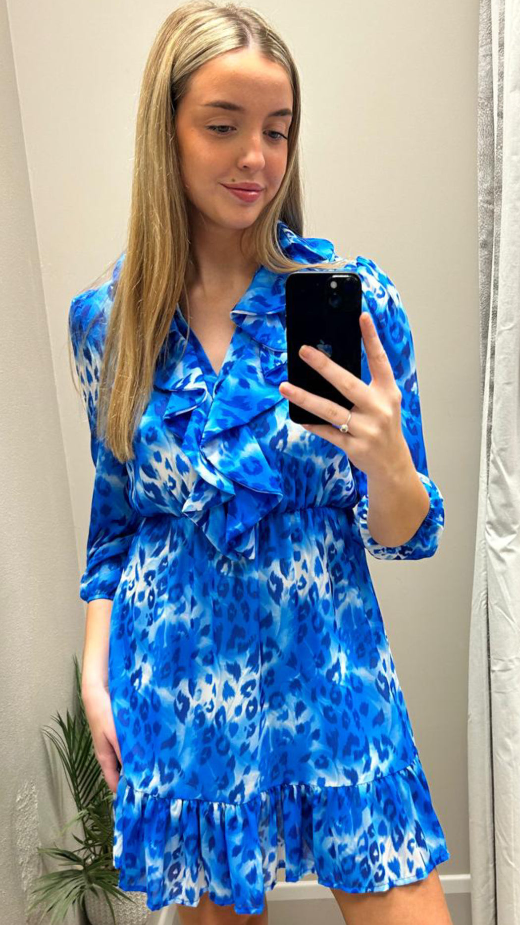 VICKY BLUE  MINI DRESS