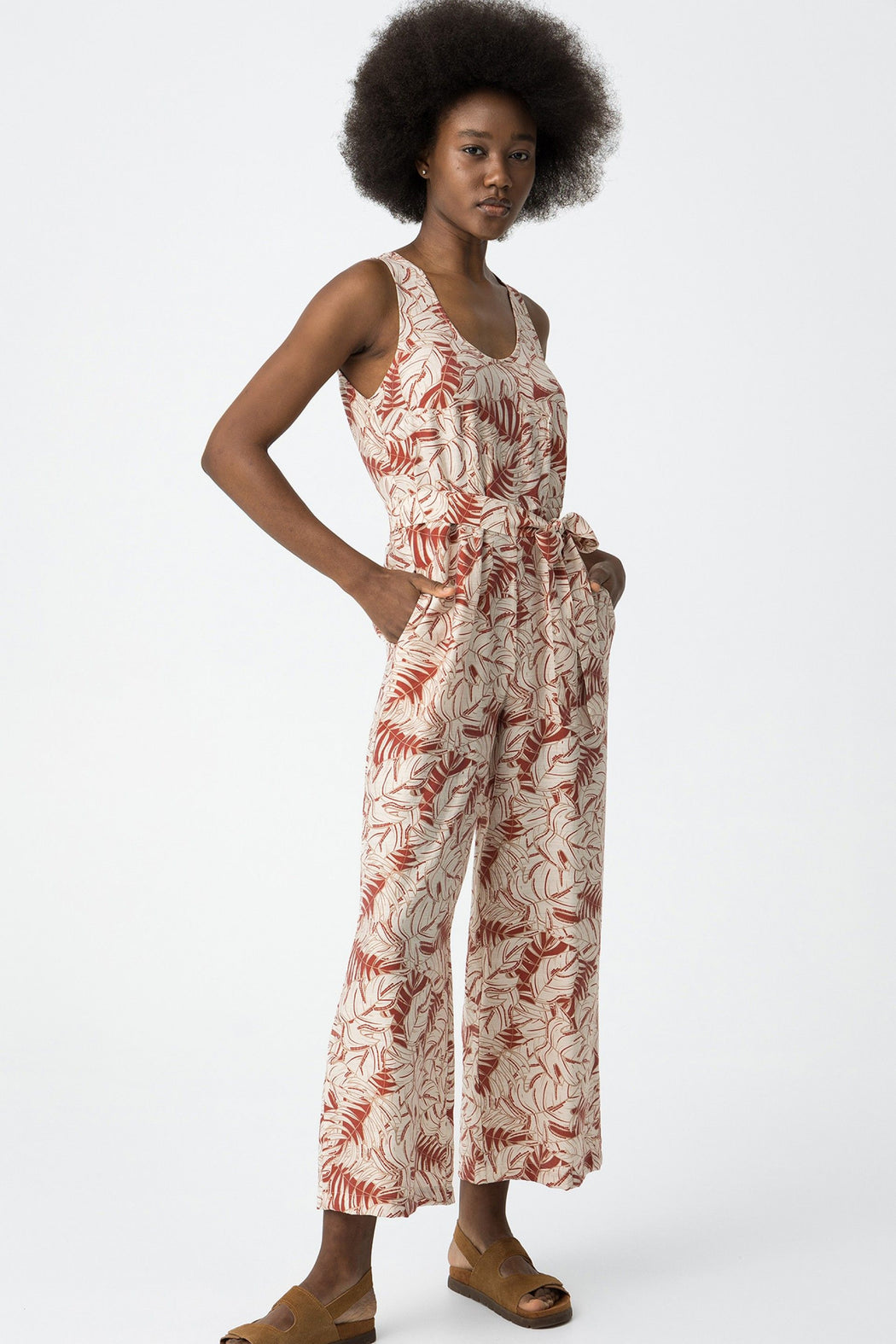 Tabaco jumpsuit tan/cream