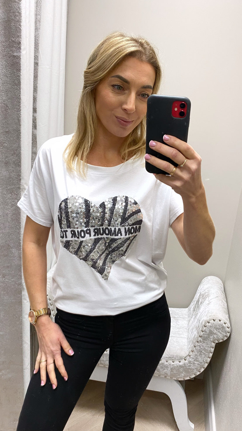 Mon Amour heart tee