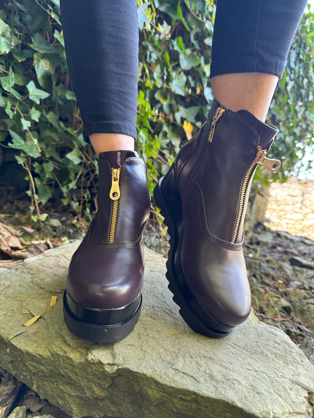 Pottery damson boots