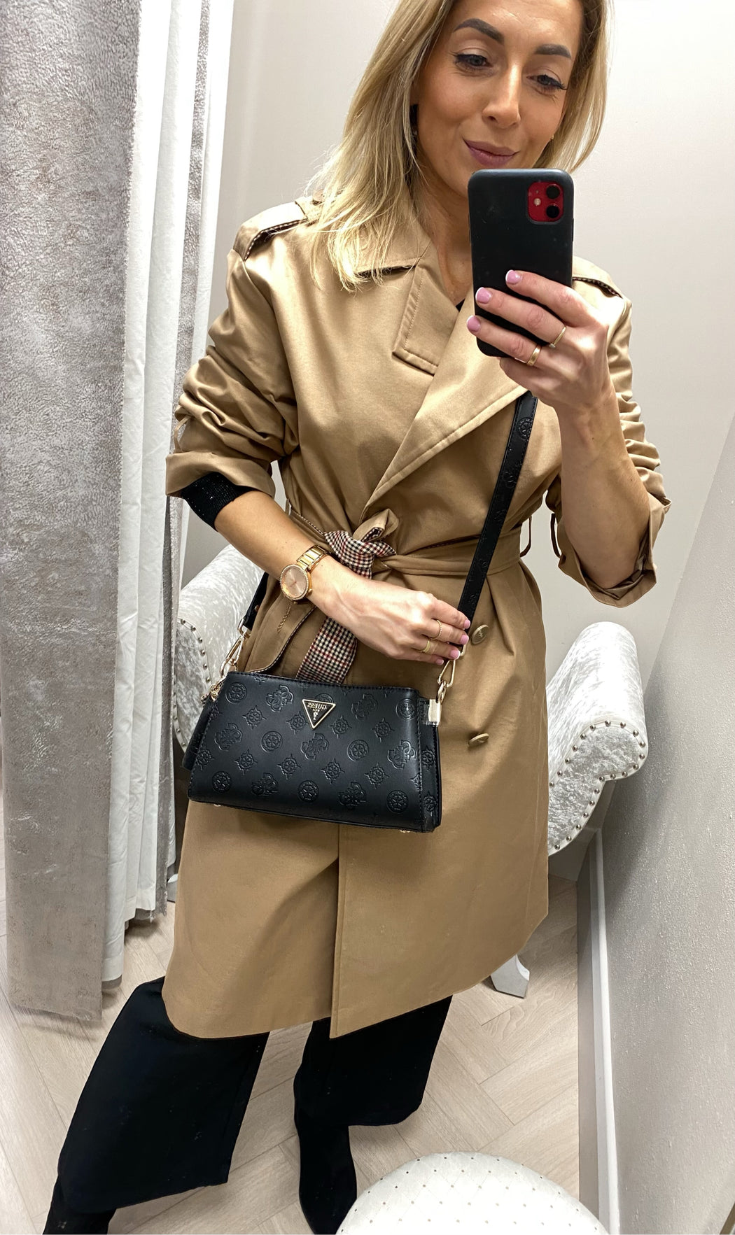 Mega trench camel jacket