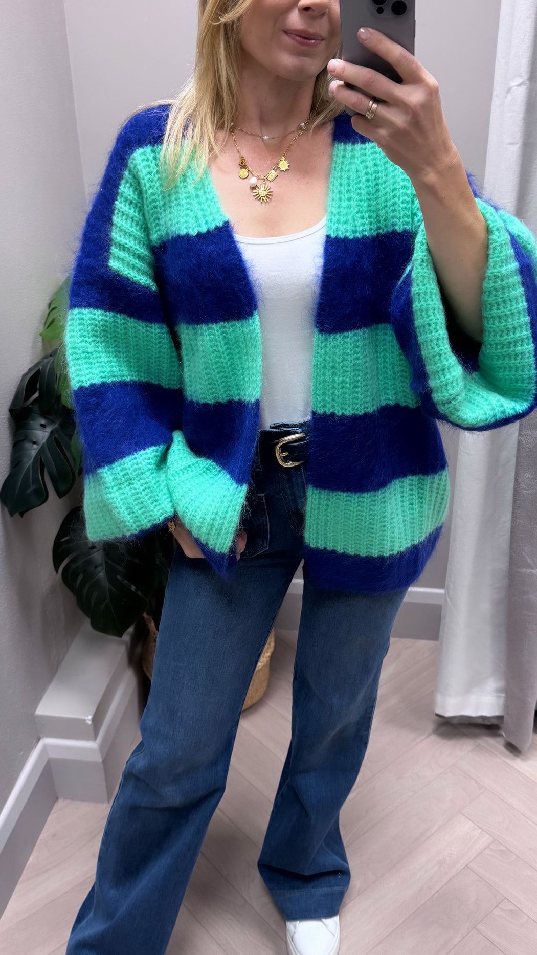 Lambert blue multi cardi