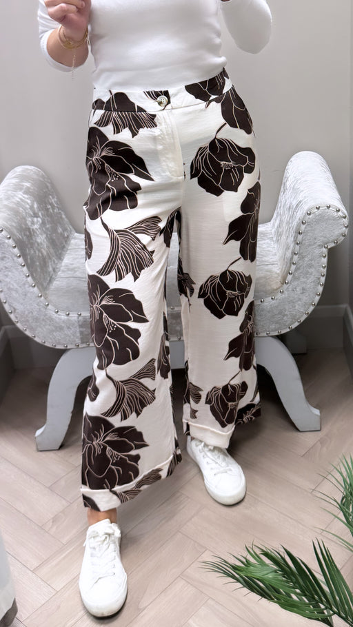 Posey -1 brown/cream  trousers