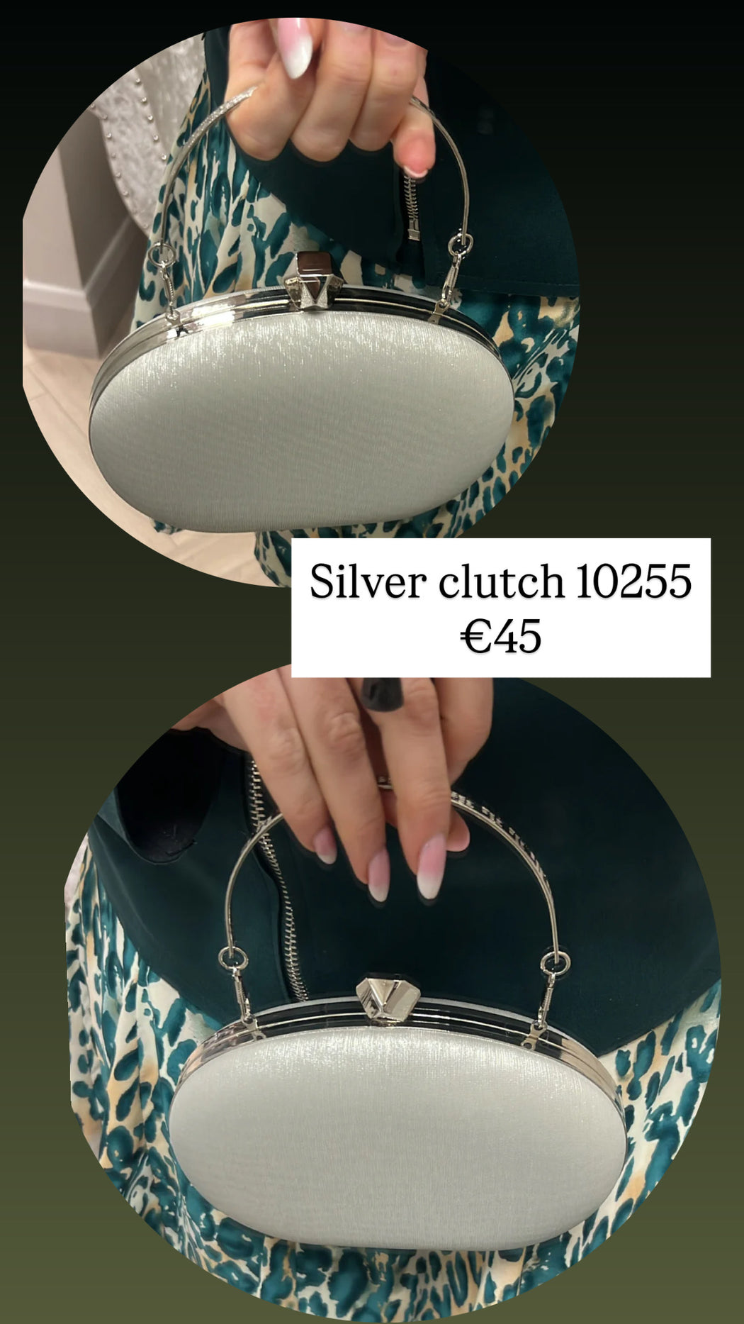 Pearl white clutch 10255
