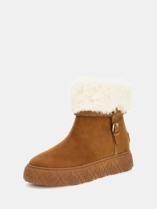 FLFUNCESU10 Guess tan fur boots