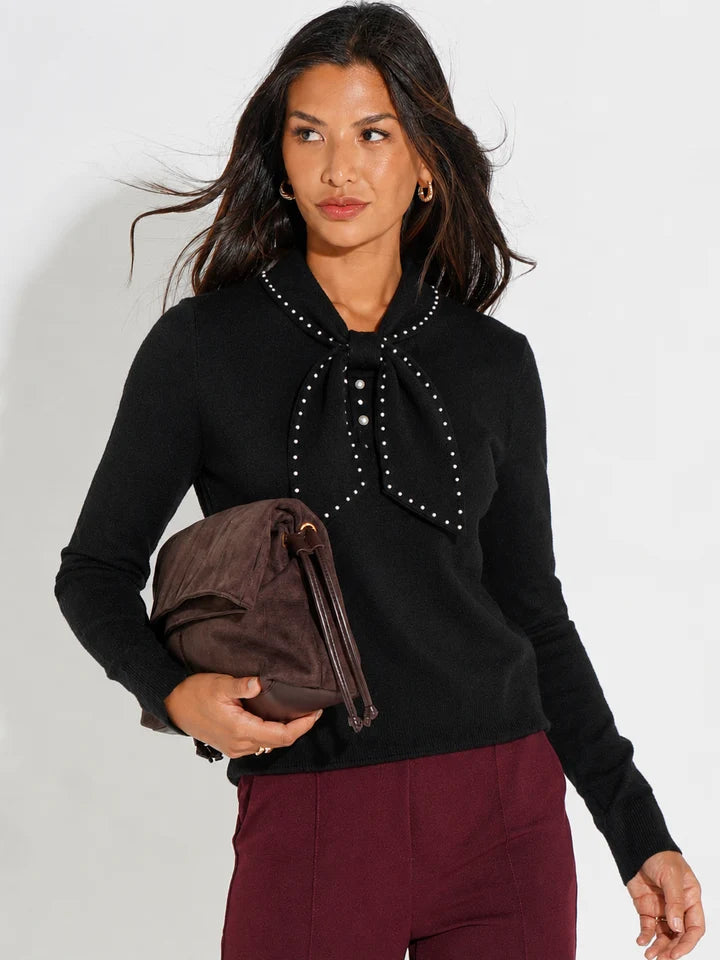 Black Presley knit top