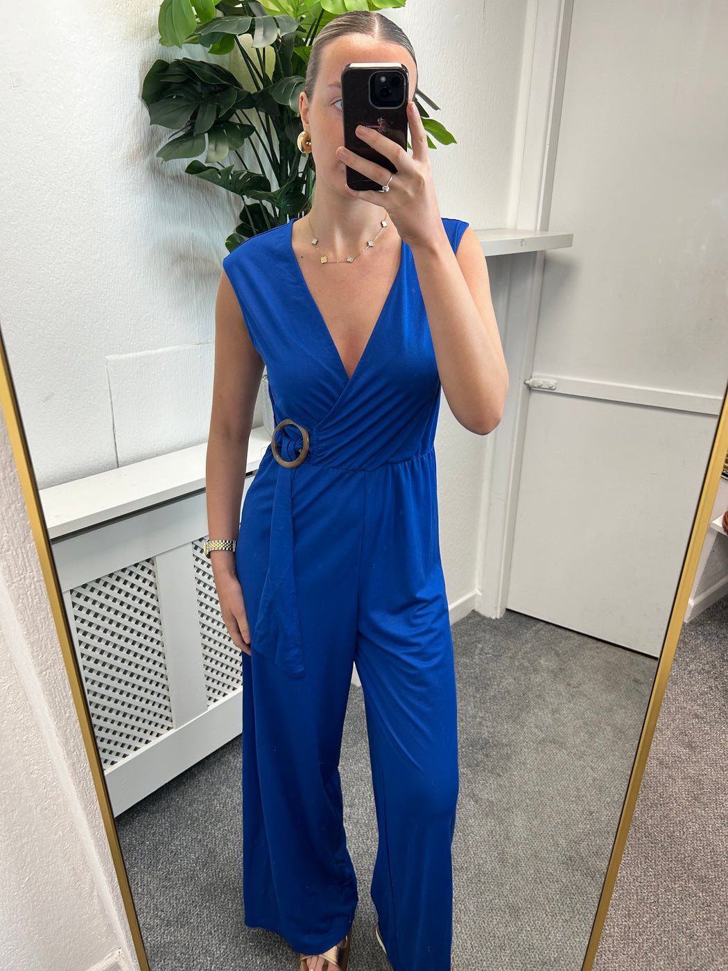 Anuquete blue wrap jumpsuit