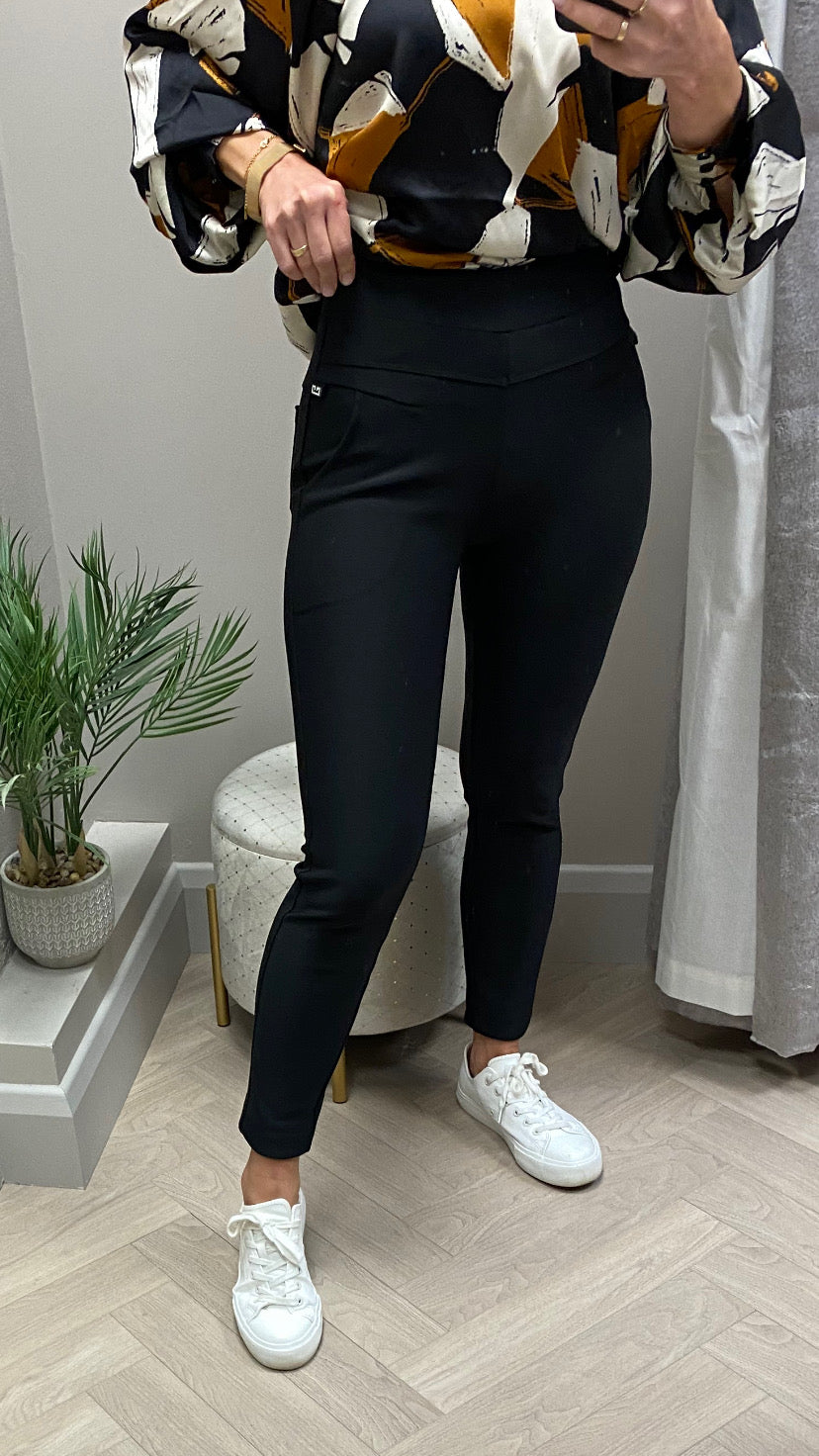 Black Rachel scuba jeggings