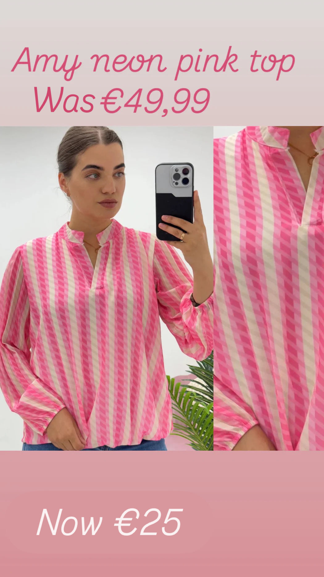 Amy neon pink top