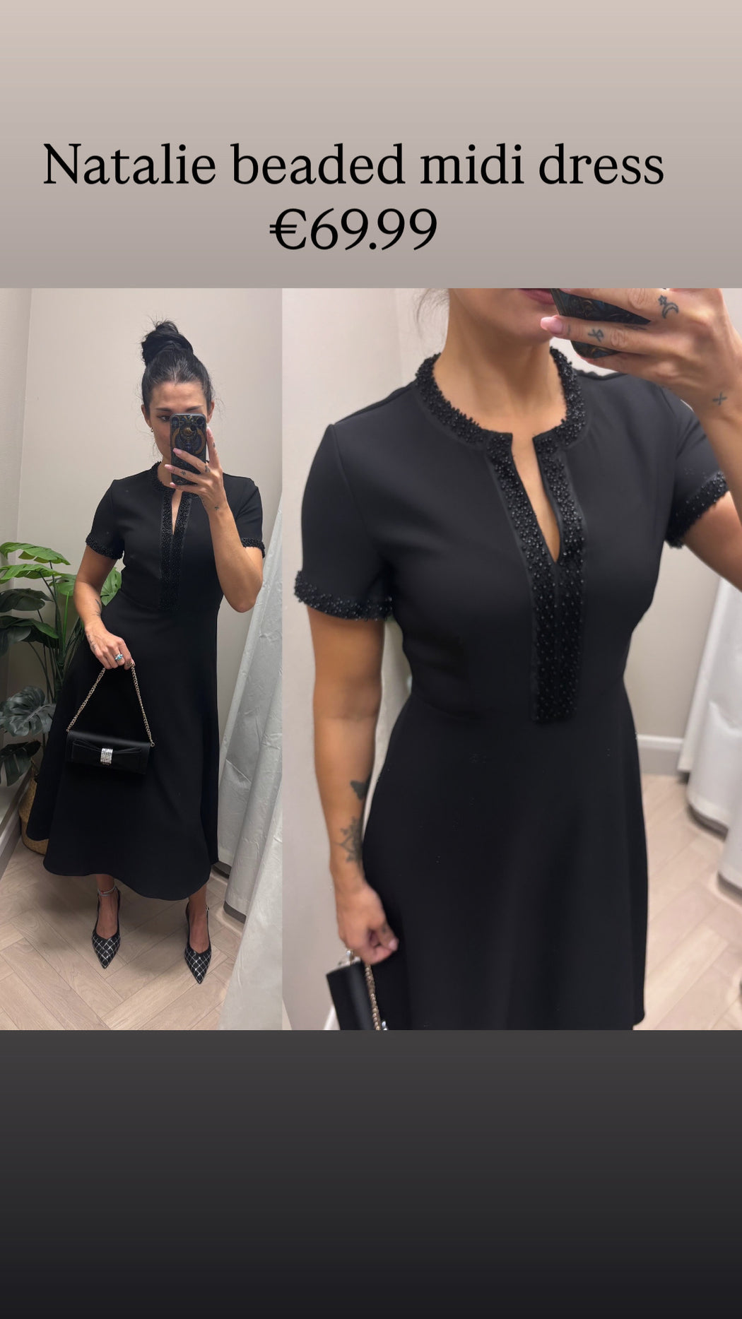 Natalie beaded midi dress