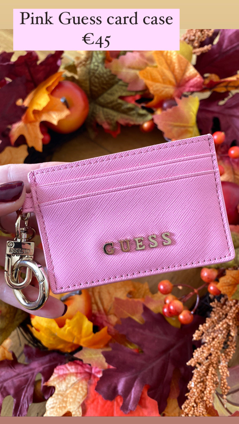 Pink Guess card case