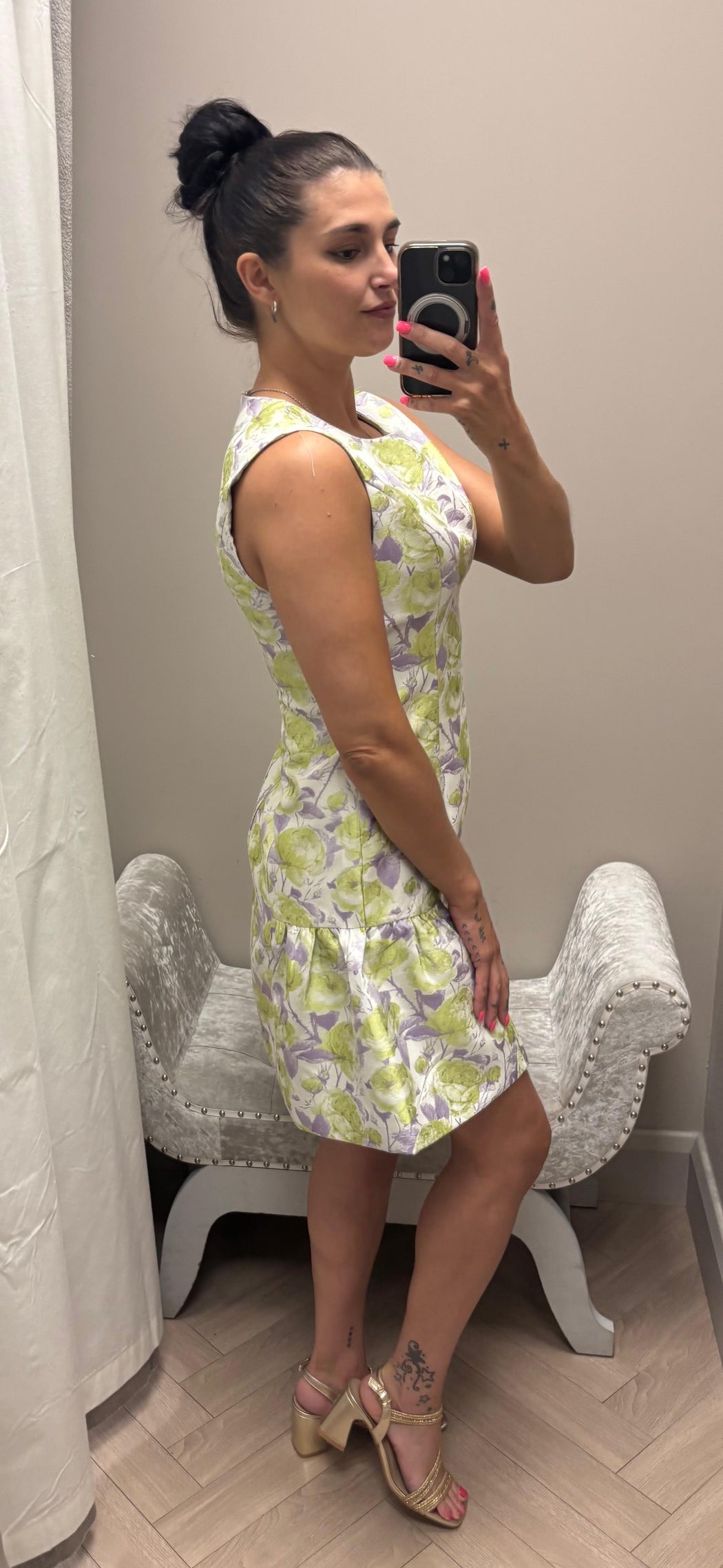 Kandice lilac green dress