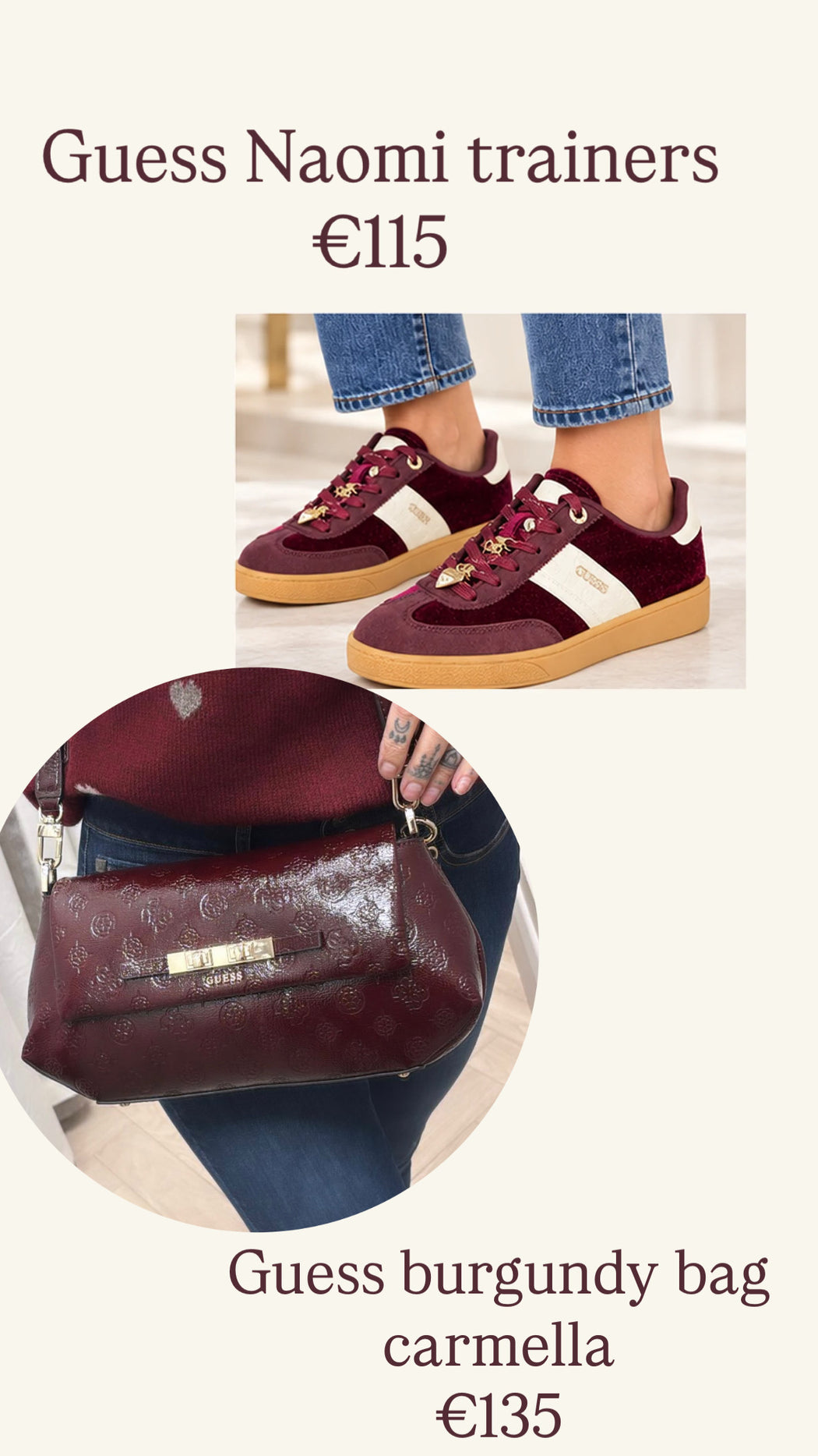Guess burgundy bag carmella pt222520